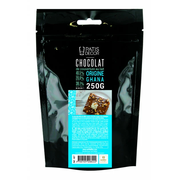 Chocolat au Lait Origine Ghana 250 g Patisdécor 3 Chocolat au Lait Origine Ghana 250 g Patisdécor