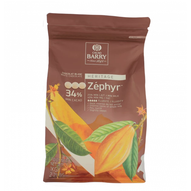 Chocolat Blanc Zephyr 34 % pistoles 1 kg 3 Chocolat Blanc Zephyr 34 % pistoles 1 kg