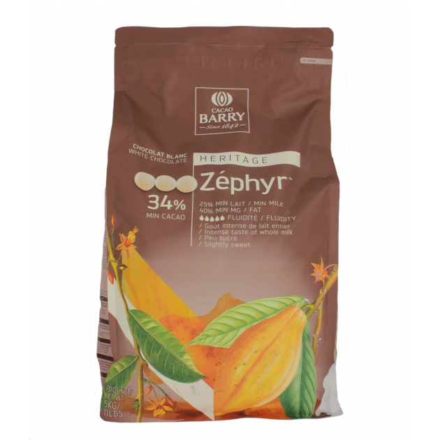 Chocolat Blanc Zephyr 34 % pistoles 5 kg Chocolat Blanc Zephyr 34 % pistoles 5 kg -Pavoni Shop chocolat blanc zephyr 34 pistoles 5 kg