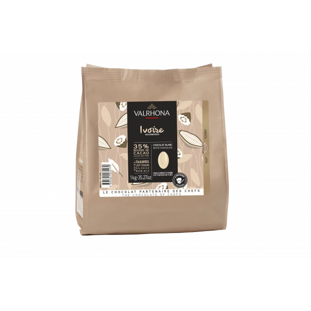 Chocolat de Couverture Blanc Ivoire 35% 1kg Valrhona 3 Chocolat de Couverture Blanc Ivoire 35% 1kg Valrhona