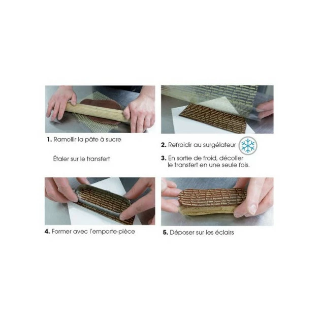 Feuille Transfert Chocolat Etoiles 300x400 mm (x3) Florensuc 6 Feuille Transfert Chocolat Etoiles 300x400 mm (x3) Florensuc – Image 4