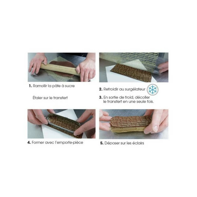 Feuille Transfert Chocolat Flocons de Neige 250x400 mm (x3) Florensuc 6 Feuille Transfert Chocolat Flocons de Neige 250x400 mm (x3) Florensuc – Image 4