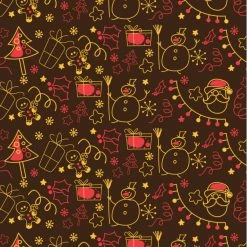 Feuille Transfert Chocolat Noël Enfantin 250x400 mm (x10) Florensuc