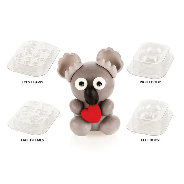 Kit Moules Chocolat Koala en PVC 15,5 cm x H 16 cm (x4) Silikomart Professional 4 Kit Moules Chocolat Koala en PVC 15,5 cm x H 16 cm (x4) Silikomart Professional – Image 2