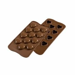 Moule à Chocolat 12 Cœurs Bombés Easy Choc - Silicone Spécial Chocolat -Pavoni Shop moule a chocolat 12 coeurs bombes easy choc silicone special chocolat 2