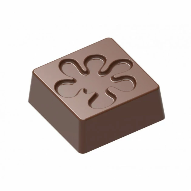 Moule Chocolat Bonbon Carré Fleur (x24) Chocolat Form 3 Moule Chocolat Bonbon Carré Fleur (x24) Chocolat Form