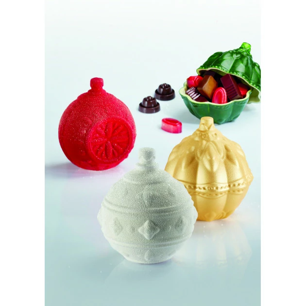 Moule Chocolat Boules de Noël Ø 10 x H 12 cm (x3) Pavoni 3 Moule Chocolat Boules de Noël Ø 10 x H 12 cm (x3) Pavoni