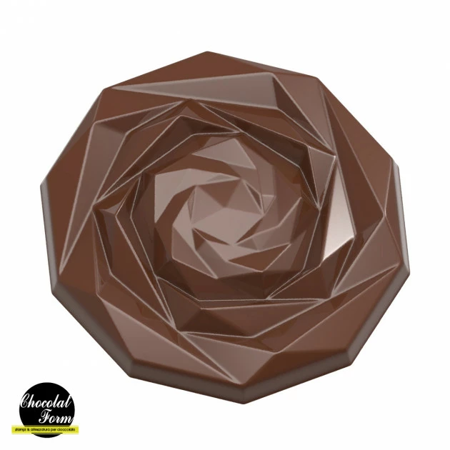 Moule Chocolat Caraque Rose 4,5 cm (x10) Chocolat Form 3 Moule Chocolat Caraque Rose 4,5 cm (x10) Chocolat Form