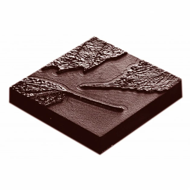 Moule Chocolat Carré avec Feuille (x10) Chocolate World 3 Moule Chocolat Carré avec Feuille (x10) Chocolate World