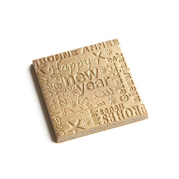 Moule Chocolat Carré Happy New Year (x18) Chocolate World 3 Moule Chocolat Carré Happy New Year (x18) Chocolate World