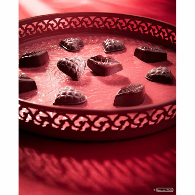 Moule Chocolat Coeur Matelassé 33 mm (x18) Chocolate World 4 Moule Chocolat Coeur Matelassé 33 mm (x18) Chocolate World – Image 2