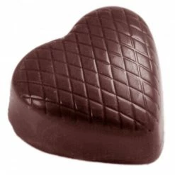 Moule Chocolat Coeur Strié (x32) Chocolate World