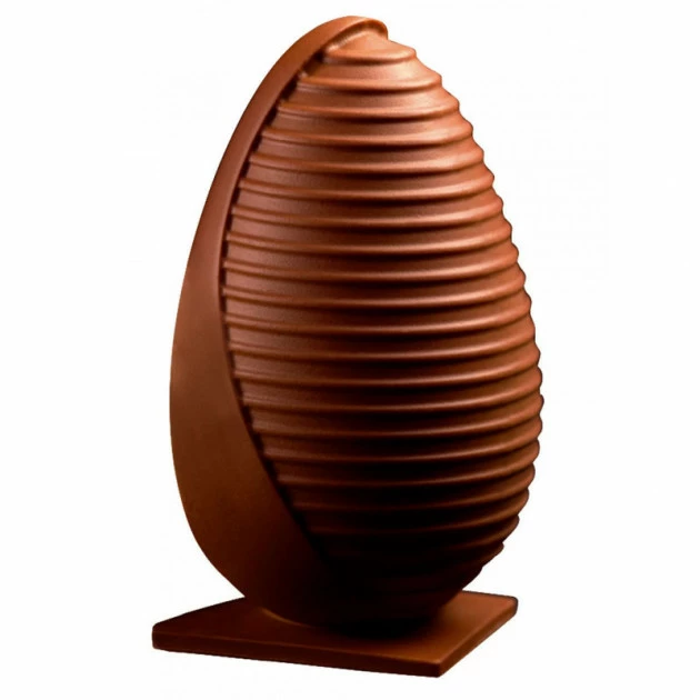 Moule Chocolat Oeuf Stripe Ø 13 x H 20 cm (x2) Pavoni 3 Moule Chocolat Oeuf Stripe Ø 13 x H 20 cm (x2) Pavoni