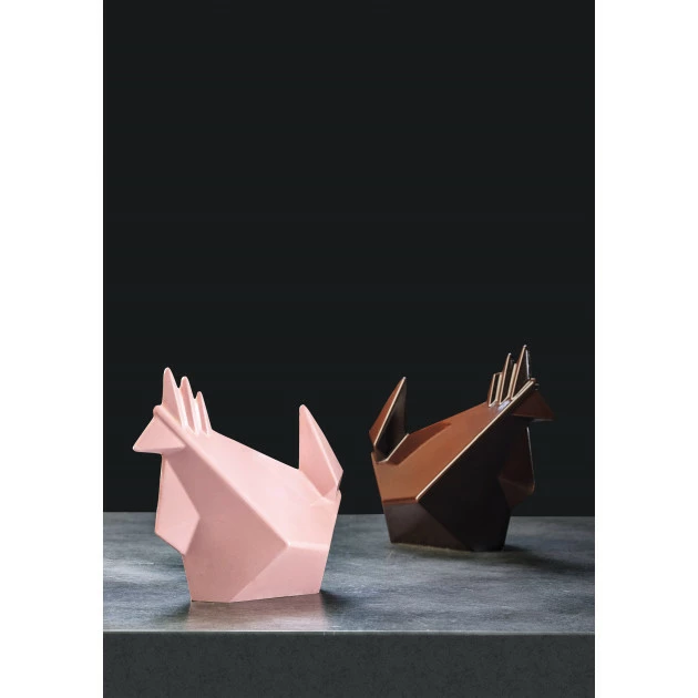 Moule Chocolat Poule Origami 17 x 10,5 cm x H 15 cm (x2) Pavoni 3 Moule Chocolat Poule Origami 17 x 10,5 cm x H 15 cm (x2) Pavoni