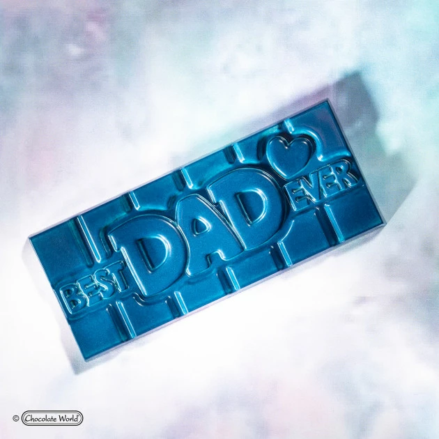 Moule Chocolat Tablette Best Dad Ever (x4) Chocolate World 4 Moule Chocolat Tablette Best Dad Ever (x4) Chocolate World – Image 2