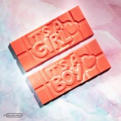 Moule Chocolat Tablette Gender Reveal (x4) Chocolate World -Pavoni Shop moule chocolat tablette gender reveal x4 chocolate world 2