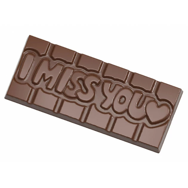 Moule Chocolat Tablette I Miss You (x4) Chocolate World 4 Moule Chocolat Tablette I Miss You (x4) Chocolate World – Image 2
