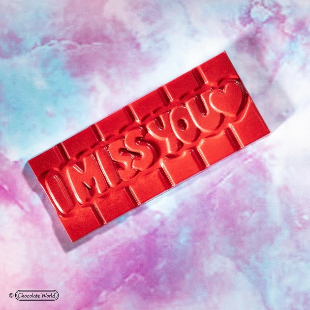 Moule Chocolat Tablette I Miss You (x4) Chocolate World 6 Moule Chocolat Tablette I Miss You (x4) Chocolate World – Image 4