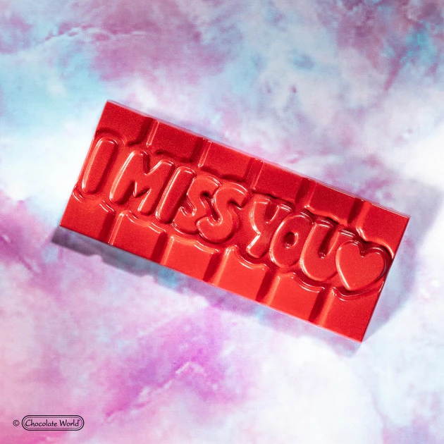 Moule Chocolat Tablette I Miss You (x4) Chocolate World 7 Moule Chocolat Tablette I Miss You (x4) Chocolate World – Image 5