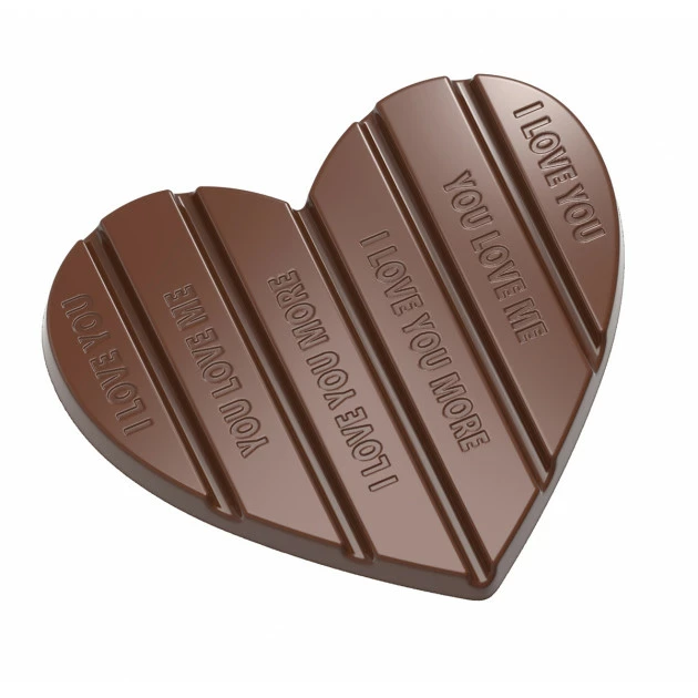 Moule Tablette Chocolat Cœur 12,5 x 11 cm (x2) Chocolate World 4 Moule Tablette Chocolat Cœur 12,5 x 11 cm (x2) Chocolate World – Image 2
