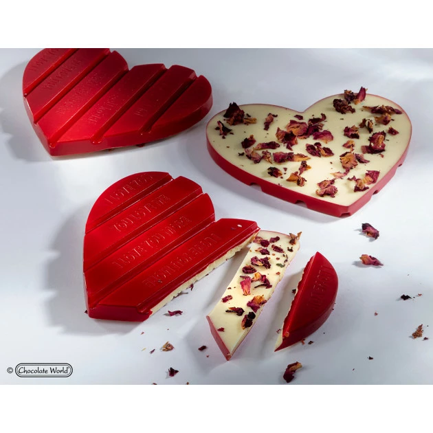 Moule Tablette Chocolat Cœur 12,5 x 11 cm (x2) Chocolate World 5 Moule Tablette Chocolat Cœur 12,5 x 11 cm (x2) Chocolate World – Image 3