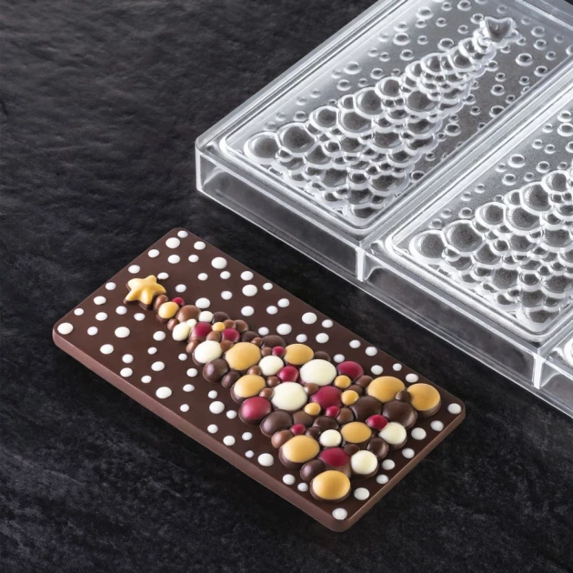 Moule Tablette Chocolat Sapin Bubble 15,4 x 7,7 cm Pavoni 5 Moule Tablette Chocolat Sapin Bubble 15,4 x 7,7 cm Pavoni – Image 3
