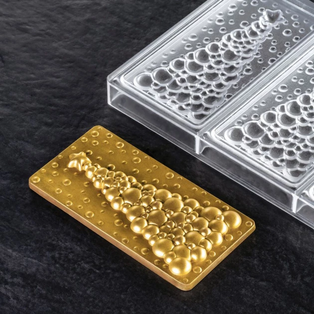 Moule Tablette Chocolat Sapin Bubble 15,4 x 7,7 cm Pavoni 6 Moule Tablette Chocolat Sapin Bubble 15,4 x 7,7 cm Pavoni – Image 4